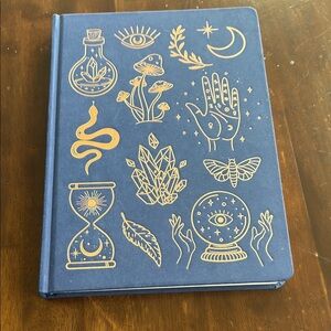 Mystical Blue Journal with Gold Illustrations Brand New with tags